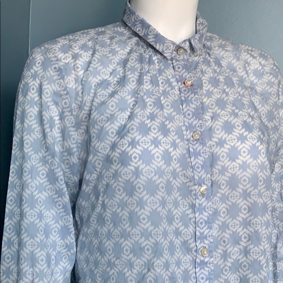 ANTHROPOLOGIE Holding Horses Blue & White Blouse - Picture 2 of 6